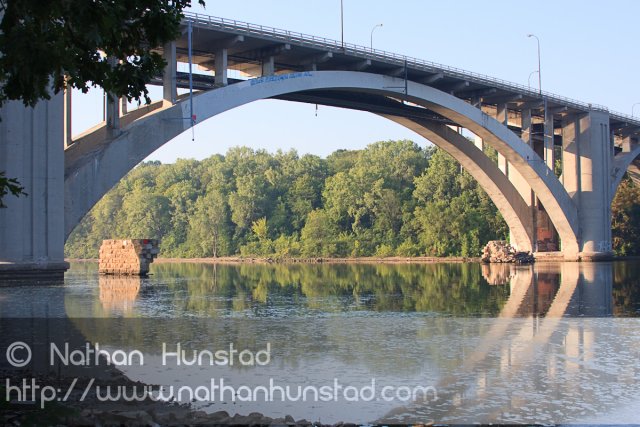 The Franklin Avenue Bridge over the Mississippi River.